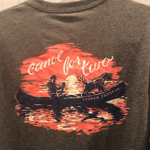 Lauren James Tops - Lauren James Canoe for two dog long sleeve tee Lauren James Tops - Lauren James Canoe for two dog long sleeve tee